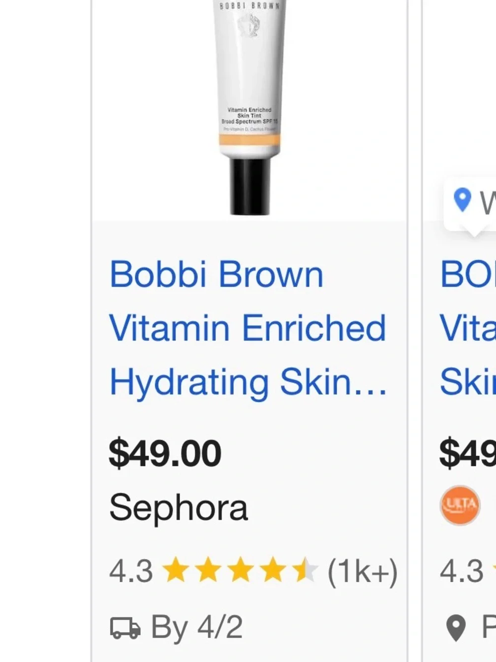 Bobbi Brown Vitamin Enriched Skin Tinted Moisturizer SPF 15 Shade Golden 3